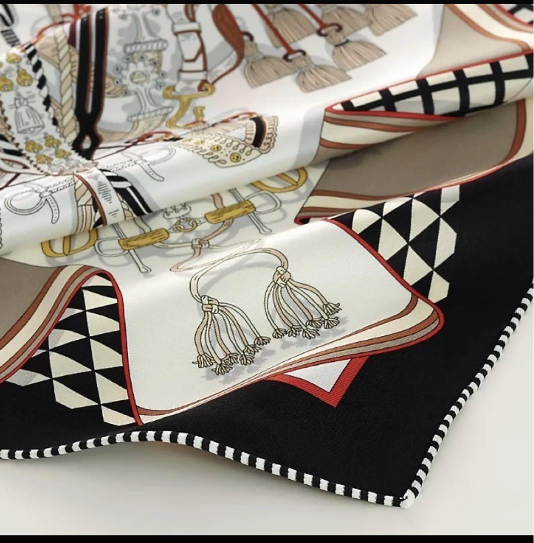 エルメス スカーフ カレ70 鞍職人の花束 シルク 2025春夏 新品未使用