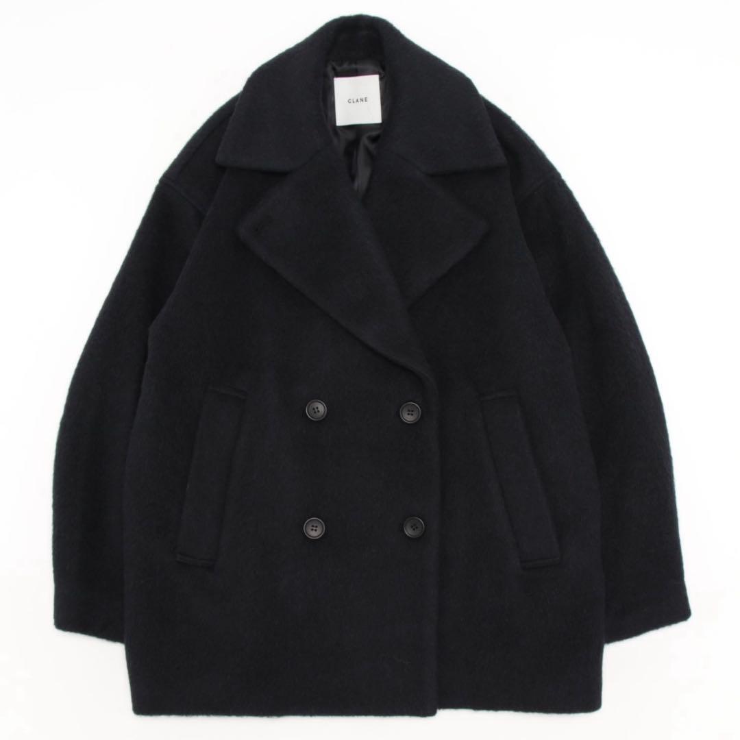 clane OVER LINE DOUBLE COAT ブラック CLANE（クラネ）の「OVER LINE DOUBLE COAT（その他アウター）」 - WEAR