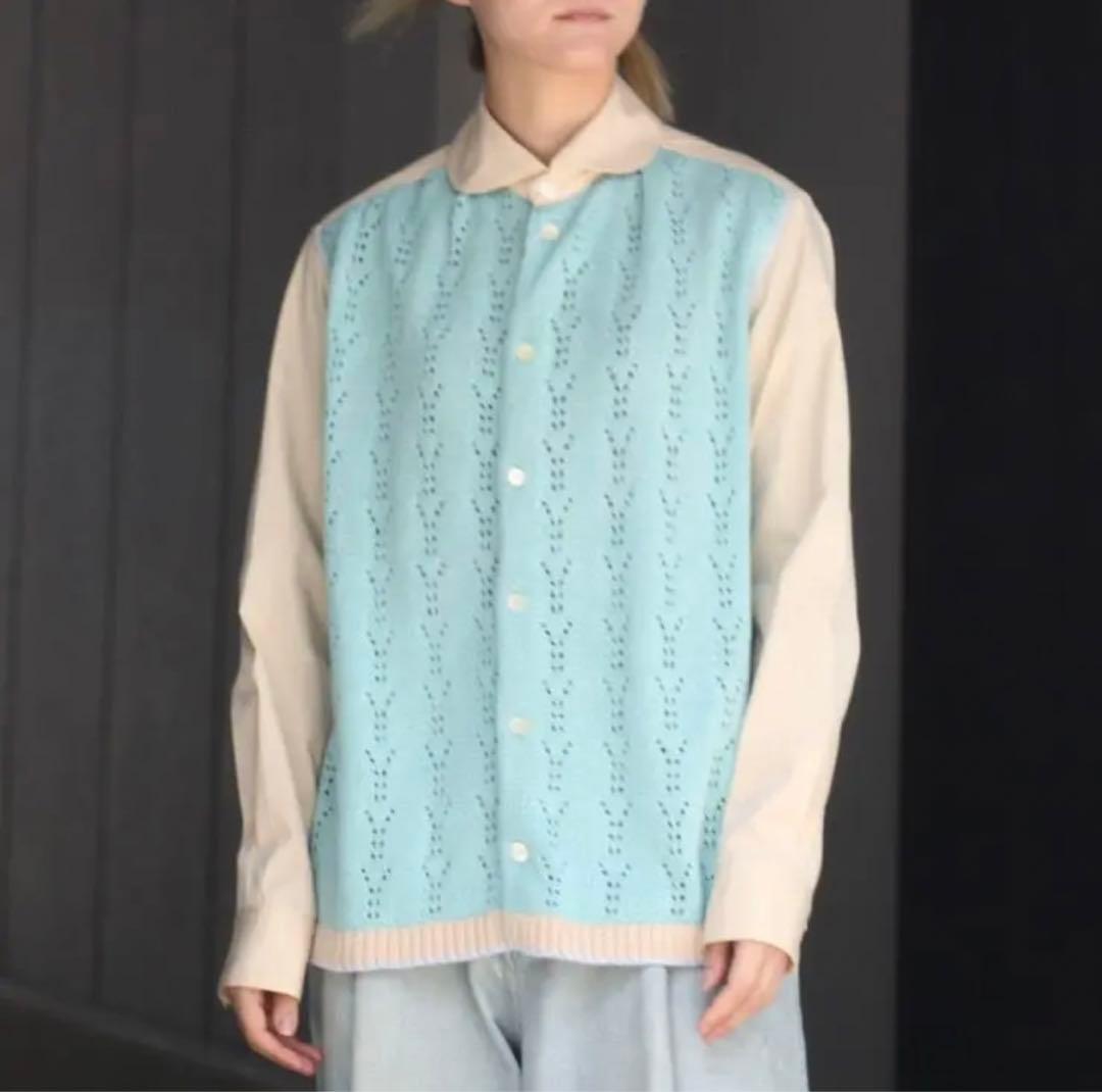 22ss TTT MSW ニット カーディガン ドッキングシャツ - メルカリ