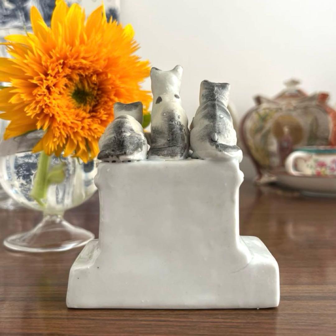 英国アンティーク1885年 ♤ 5匹の猫と5時のお茶 ♤ フェア