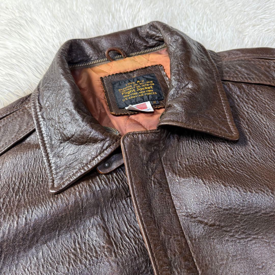 90s⭐️Vintage G-1 フライトレザージャケット M 襟ボア・中綿入り！