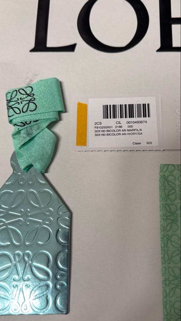 バイカラー スカーフ カシミヤLOEWE正規品 ショッパー別で付けれます