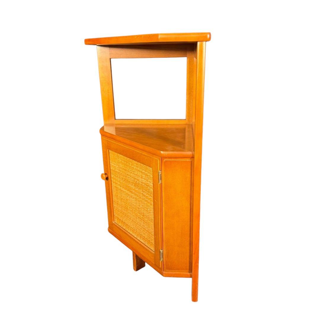 HR643 オールドカリモク 電話台 コンソール 三角コーナーラック - メルカリ