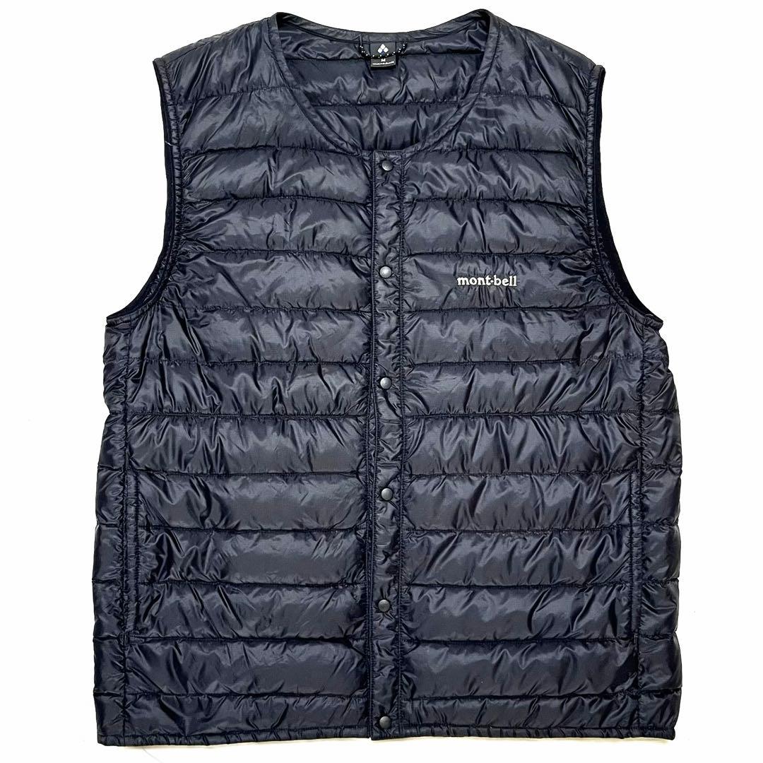 美品】モンベル スペリオダウン ラウンドネックベスト ブラック M