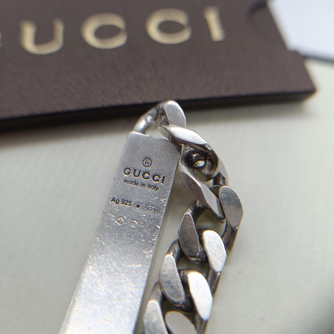 ミゾタツ様 GUCCI✨️ ブレスレット プレート ゴースト 925 シルバー