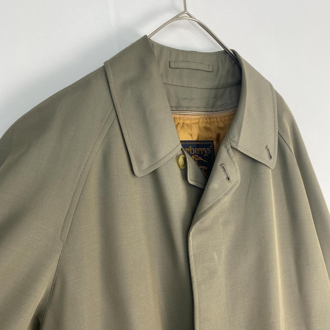 バーバリー ステンカラーコート ノバチェック インナー付き シルク