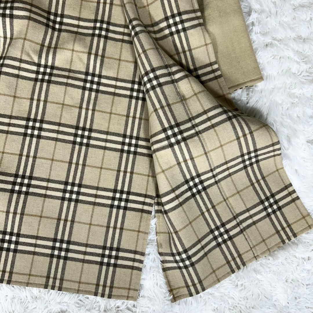 美品✨《バーバリーロンドン》カシミヤ混 ダブルフェイス フーデッドコート36