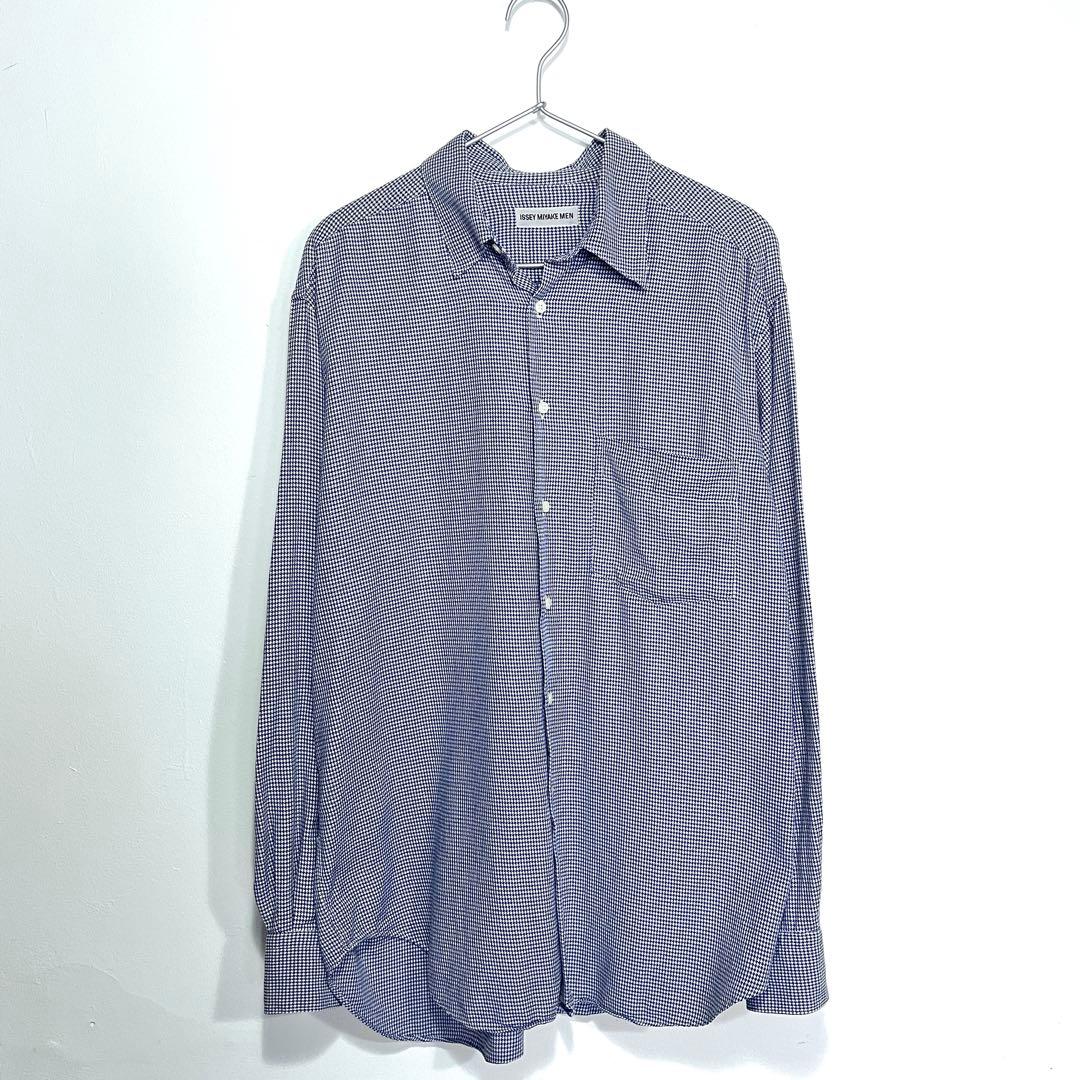 ◇極美品◇ ISSEY MIYAKE[イッセイミヤケメン/イタリア製ブルーシャツ
