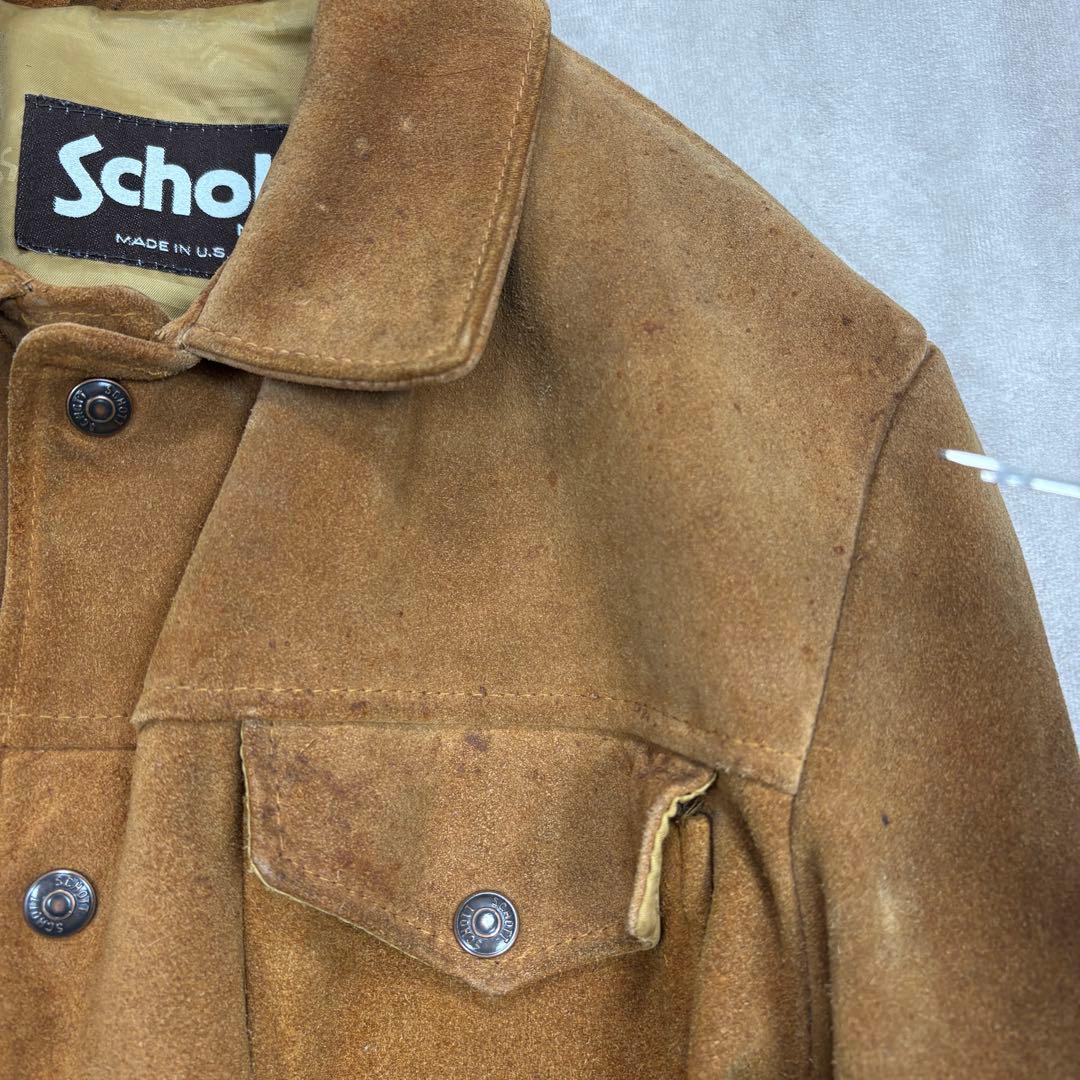 USA製SCHOTT 3rdタイプ スエードトラッカージャケットレザージャケット