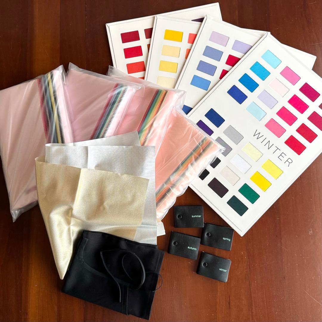 未使用 ICBI公式パーソナルカラー ドレープ 色見本 130色 金銀フル