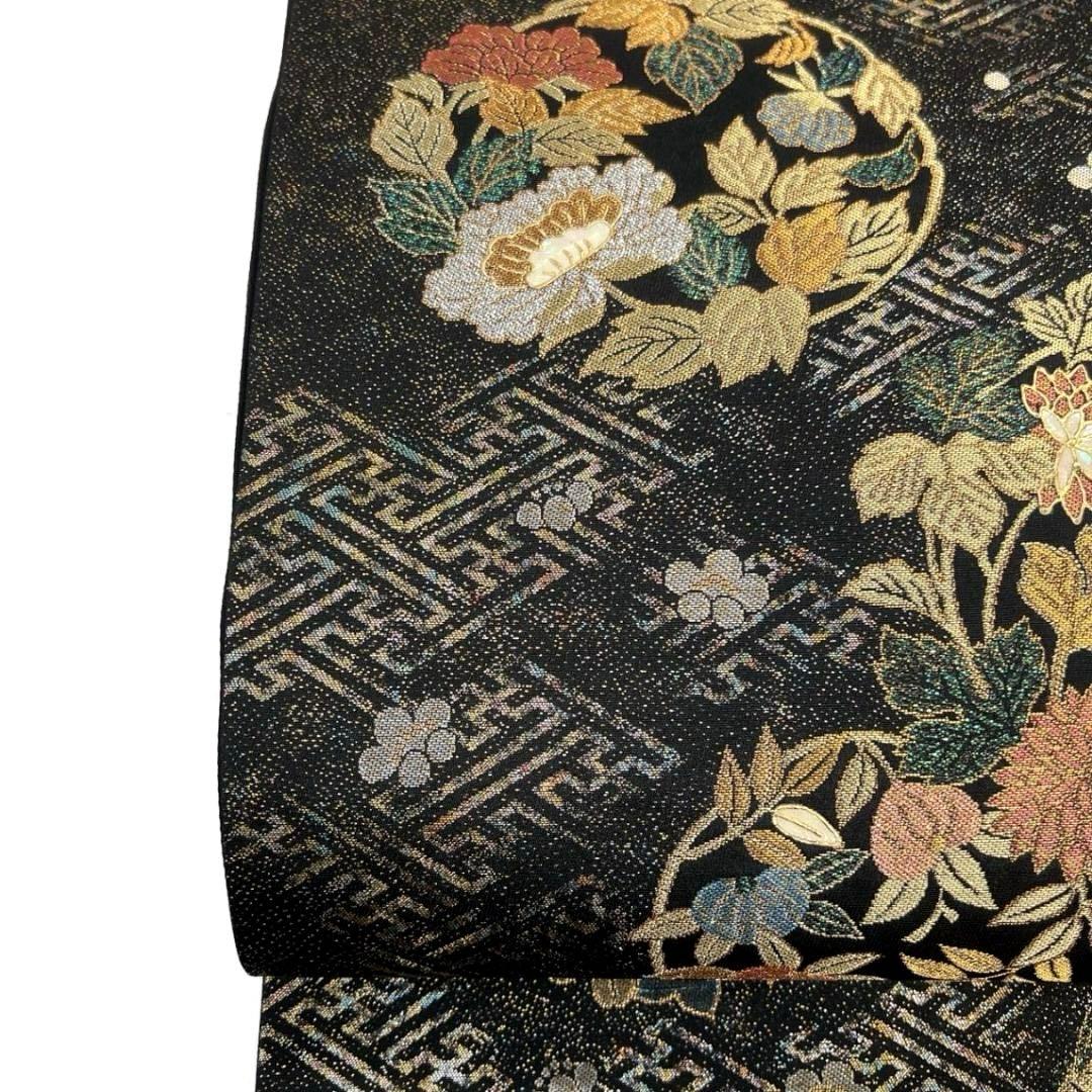 未着用 螺鈿細工 紗綾形 花紋 花模様 袋帯 着物 032a p - メルカリ