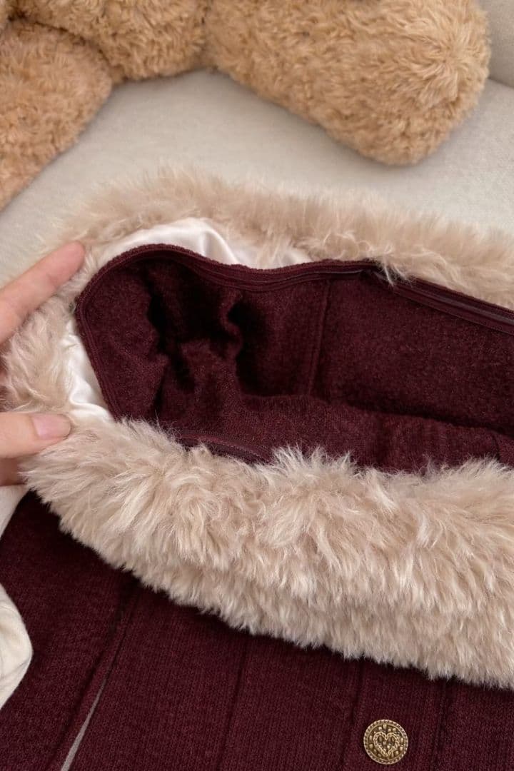 elオフショル ファー ワンピース miu系穿搭 韓国 ワンホン 量産型