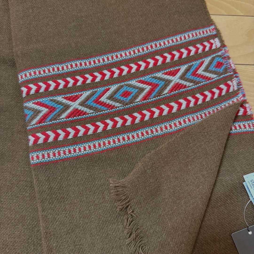 新品 ジョンストンズ × ビームス F別注 カシミヤストール ネイティブ織
