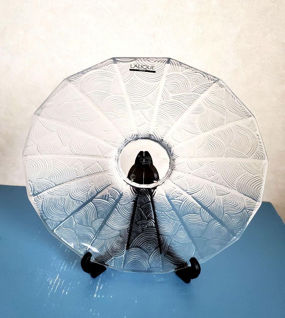 LALIQUE 波模様 クリスタル皿 マリエンタール MARIENTHAL 皿 直径23.8cm《アンティックかとう》