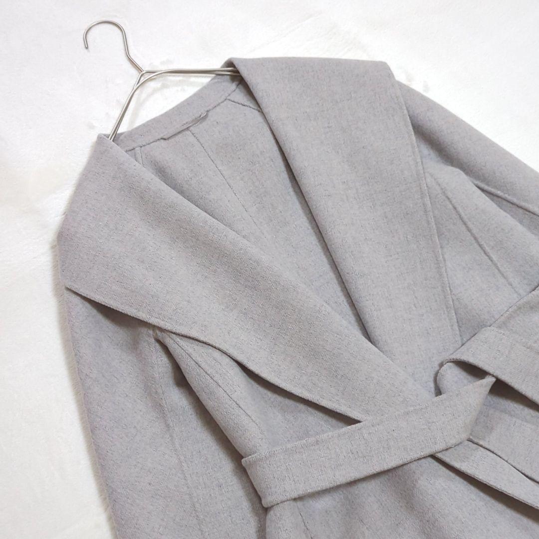 極美品 マックスマーラ 36 クチートアマーノ 女優襟 ベルテッドコート