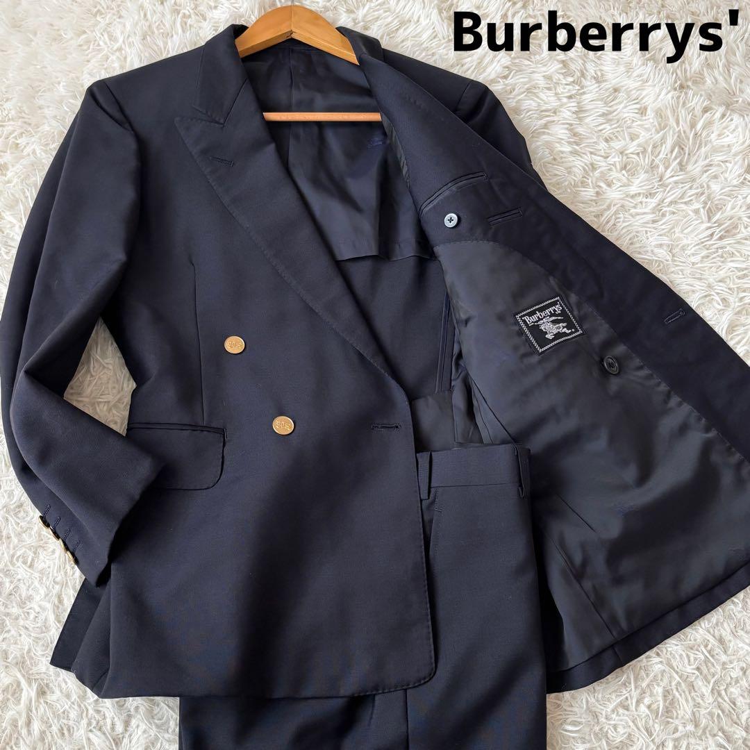 美品✨バーバリー 金ボタン 紺ブレ モヘア ダブルブレスト スーツ ネイビー M 楽天市場】Vintage Burberrys ヴィンテージ バーバリー 金ボタンダブル