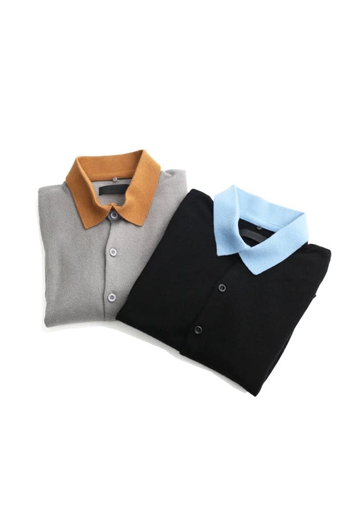 トップス sullen tokyo / jarey knit cardigan Jarey - swap Detachable collar knit cardigan Color: Black&Blue