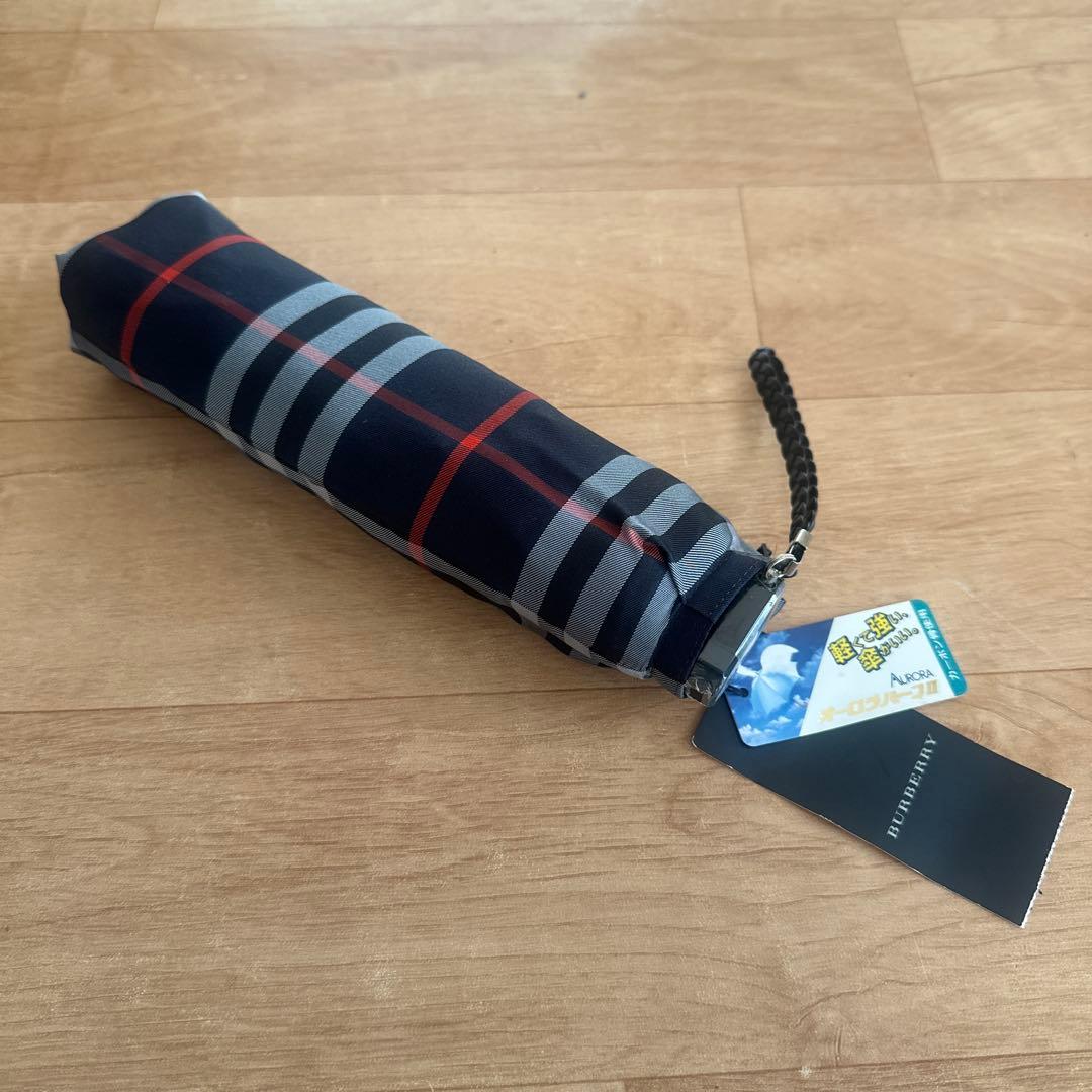 バーバリー折りたたみ傘 チェック柄 新品未使用 タグ付き - メルカリ