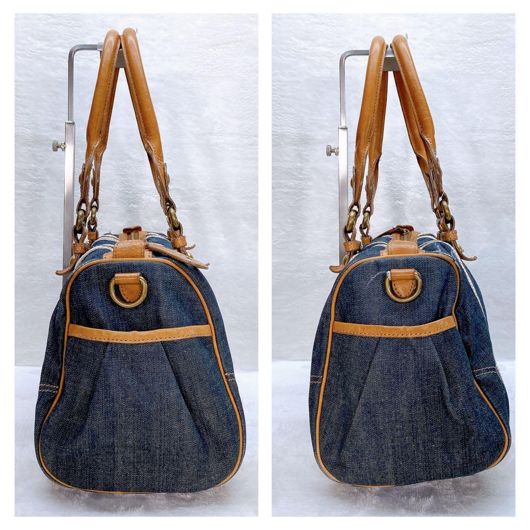 ✨激レア✨BURBERRY バーバリー 2wayミニボストン デニム ロゴ 金具