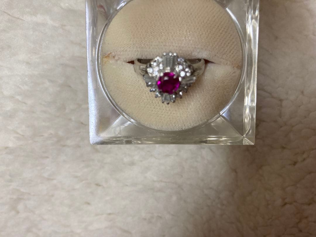 本日2/10最終価格100,000円天然ルビーメレダイヤリング12号再査定済み！
