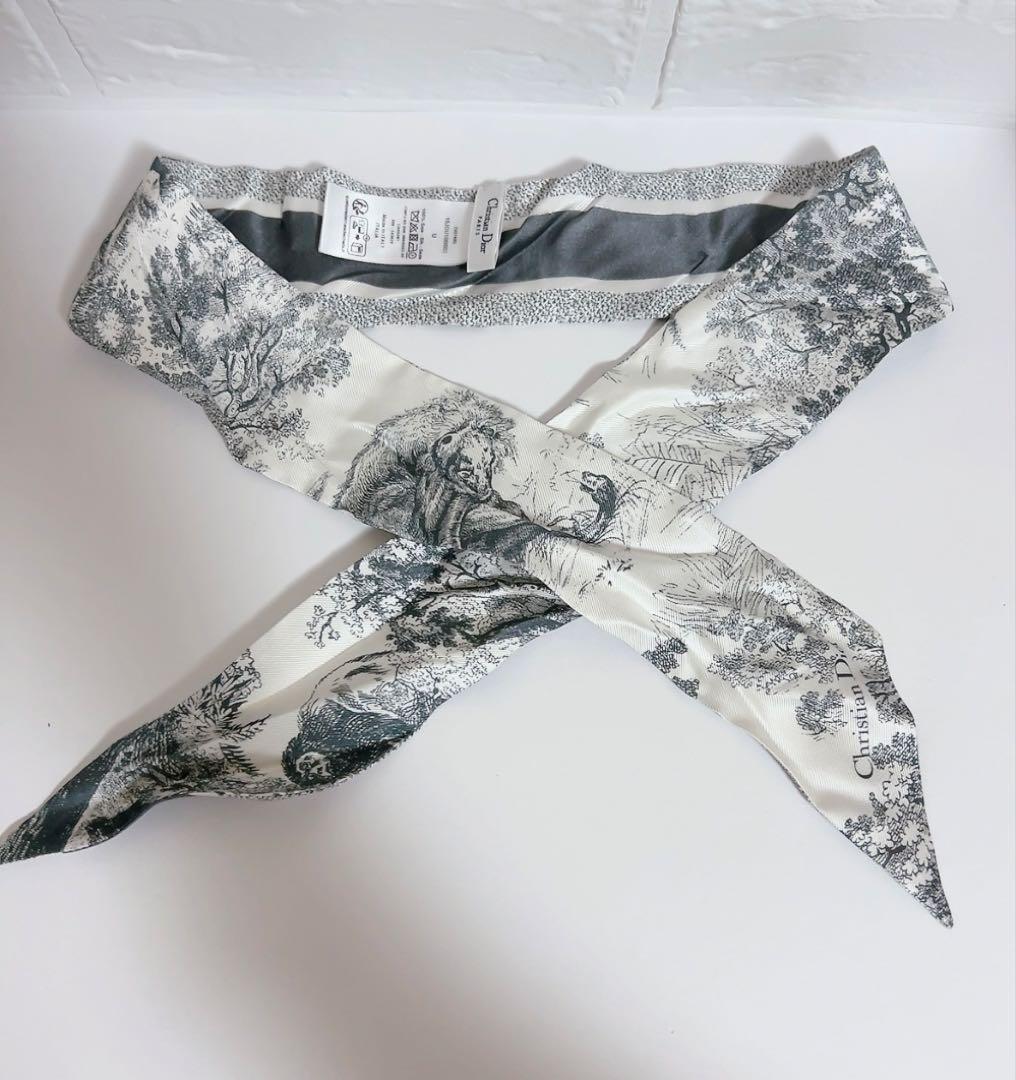 クリスチャンディオール ChristianDior バンダナ ミッツァ グレー