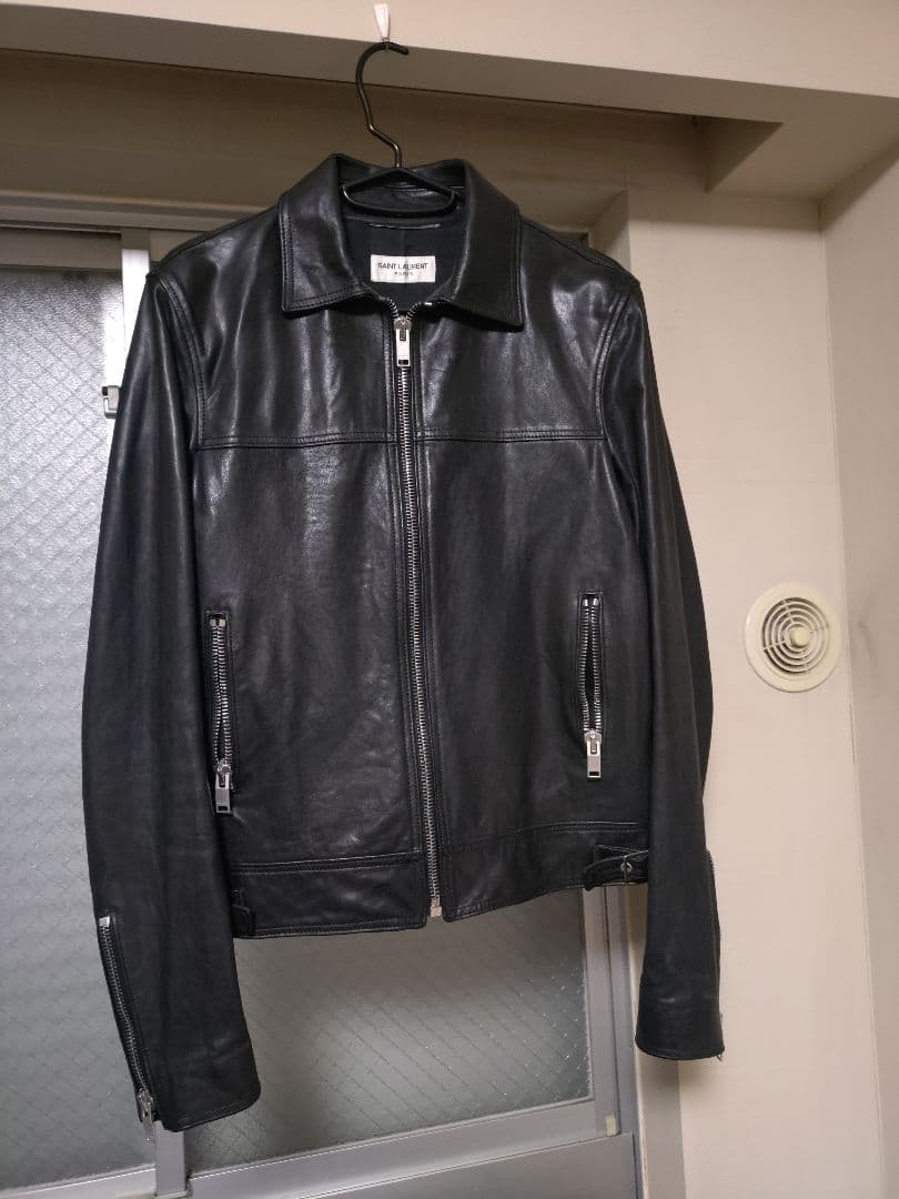 サンローラン saint laurent カフェレーサー レザー ライダース SAINT LAURENT - saint laurent サンローラン ライダース カフェ