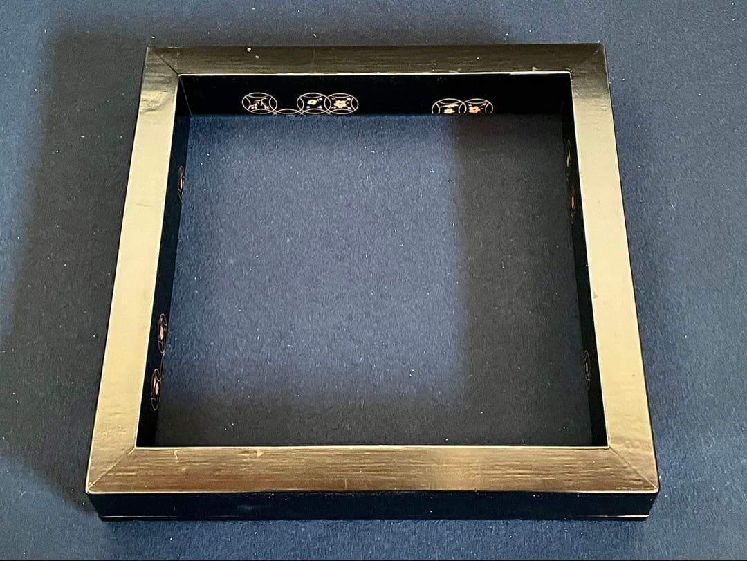 割引❣️「祖」 七宝蒔絵 黒塗 炉縁 塗師 陽斎 共箱 （1120B①）の通販