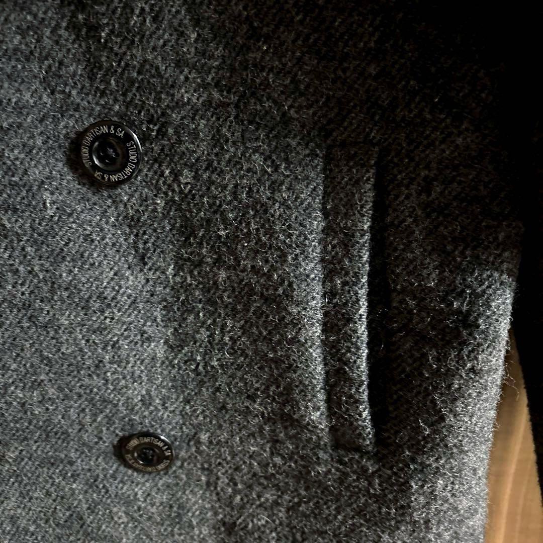 ゴリラGO！ 様専用STUDIO D'ARTISAN ウール ダブルピーコート - メルカリ