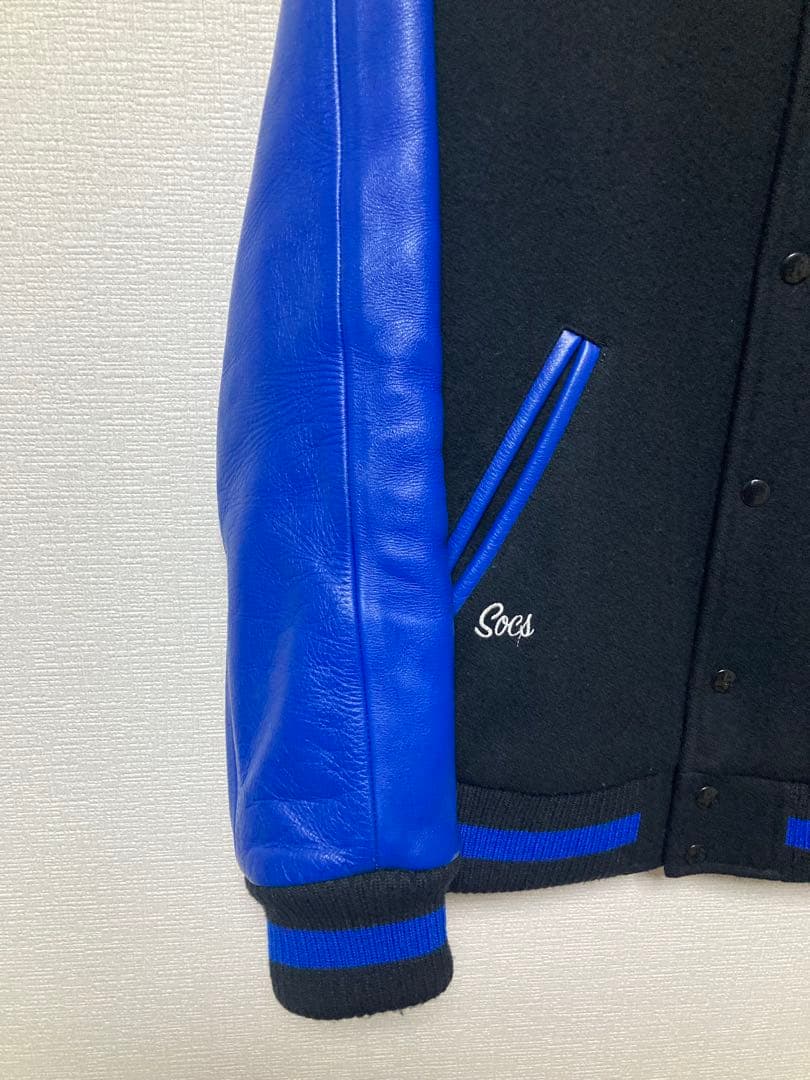 BEDWIN スタジャン アワードジャケット ベドウィン 青黒メルトン 野村