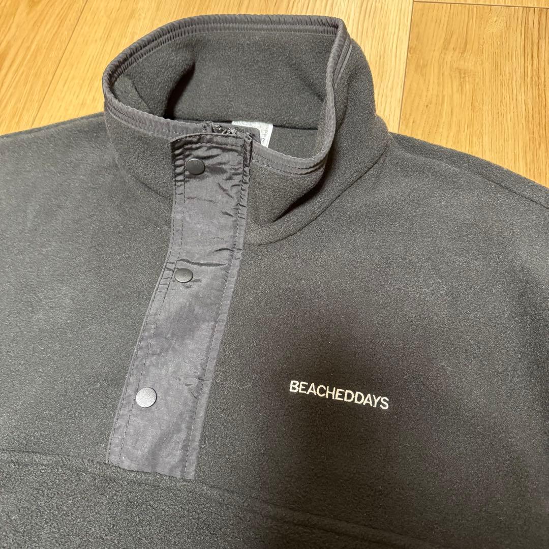 ビーチドデイズ beached days フリース アノラック 黒 L - メルカリ