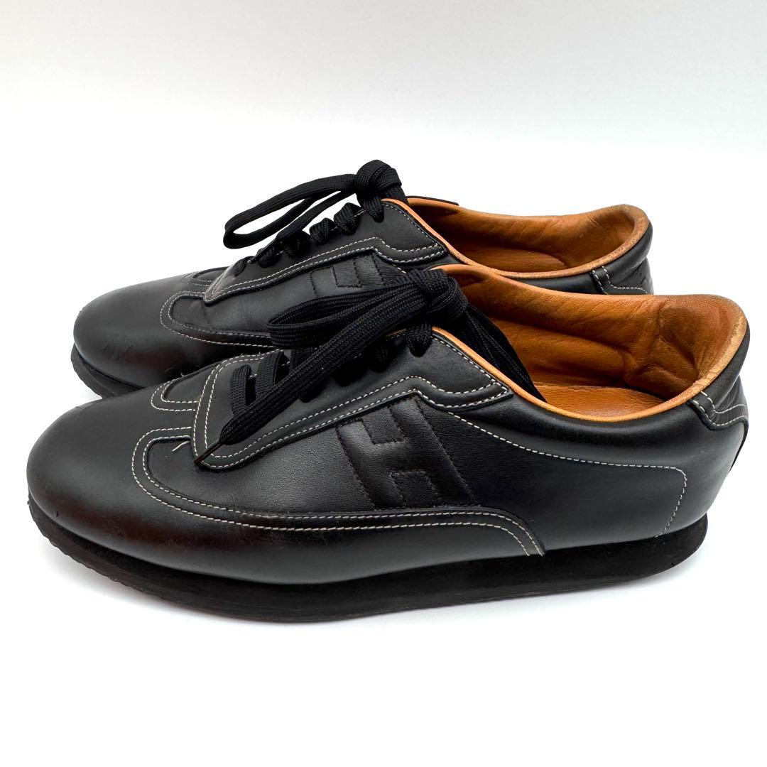 美品　26.5cm HERMES エルメス　クイック　スニーカー　ブラック