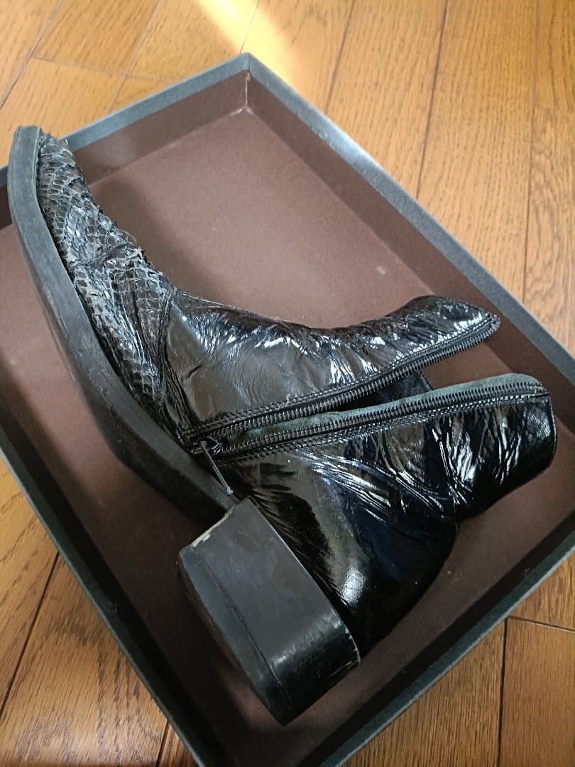 GIANNI gianni barbato ジャンニバルバート パイソン+エナメルブーツ