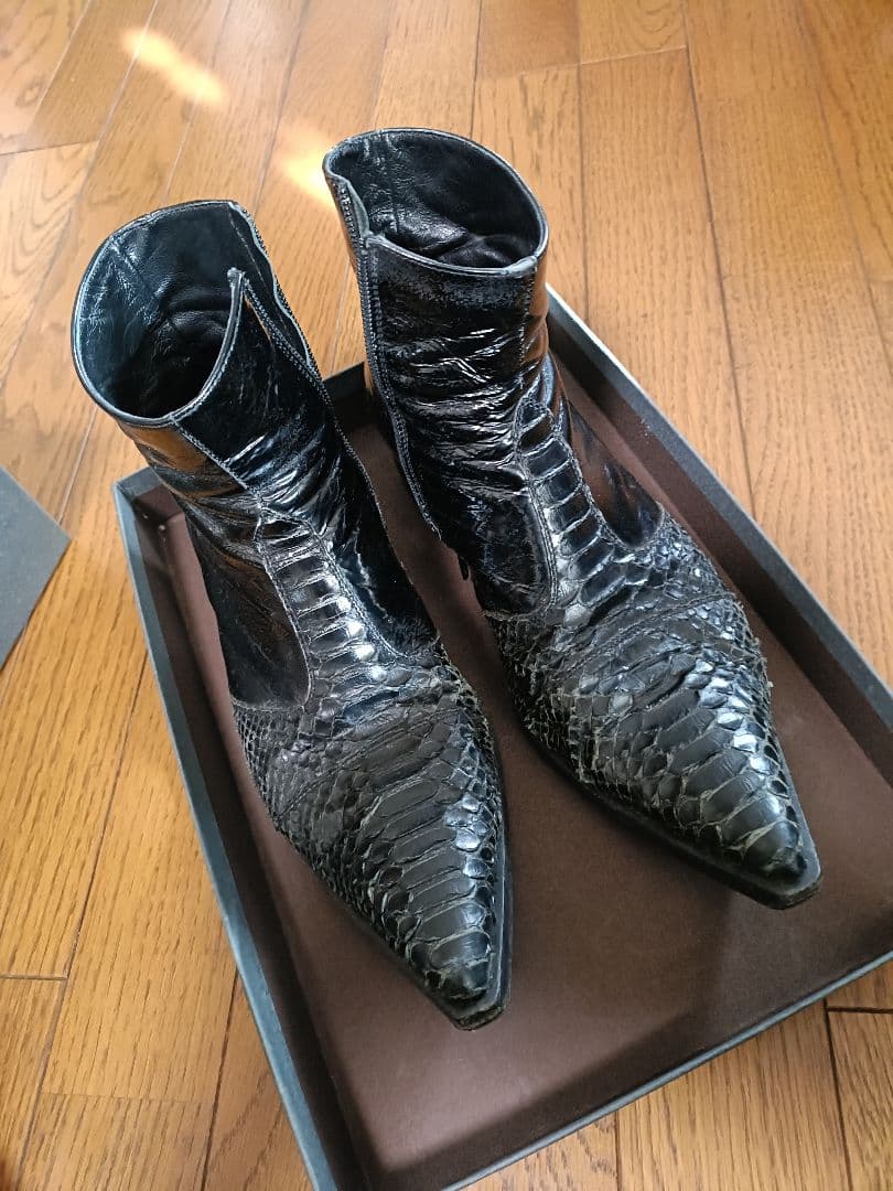 gianni barbato ジャンニバルバート パイソン+エナメルブーツ gianni barbato ジャンニバルバート クロコウエスタンブーツ 42 - メルカリ