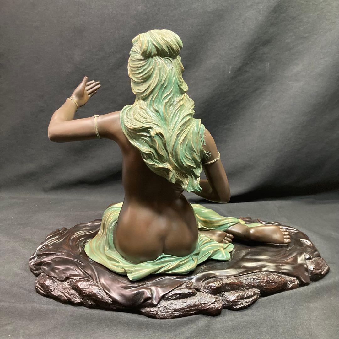 《弁財天》オブジェ 置物 台座付 裸婦像