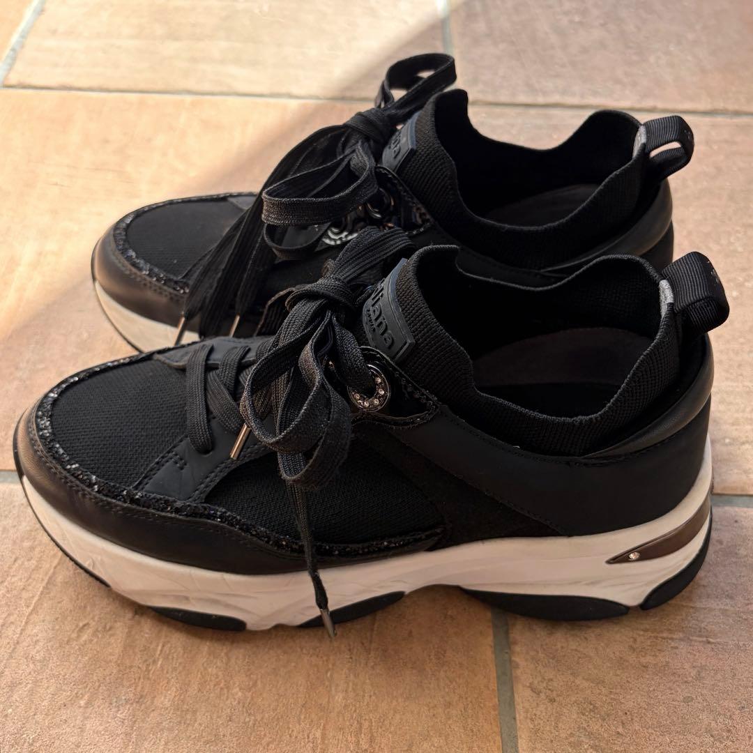 +diana リサイクルニットコンビスニーカー 撥水加工 24.5cm