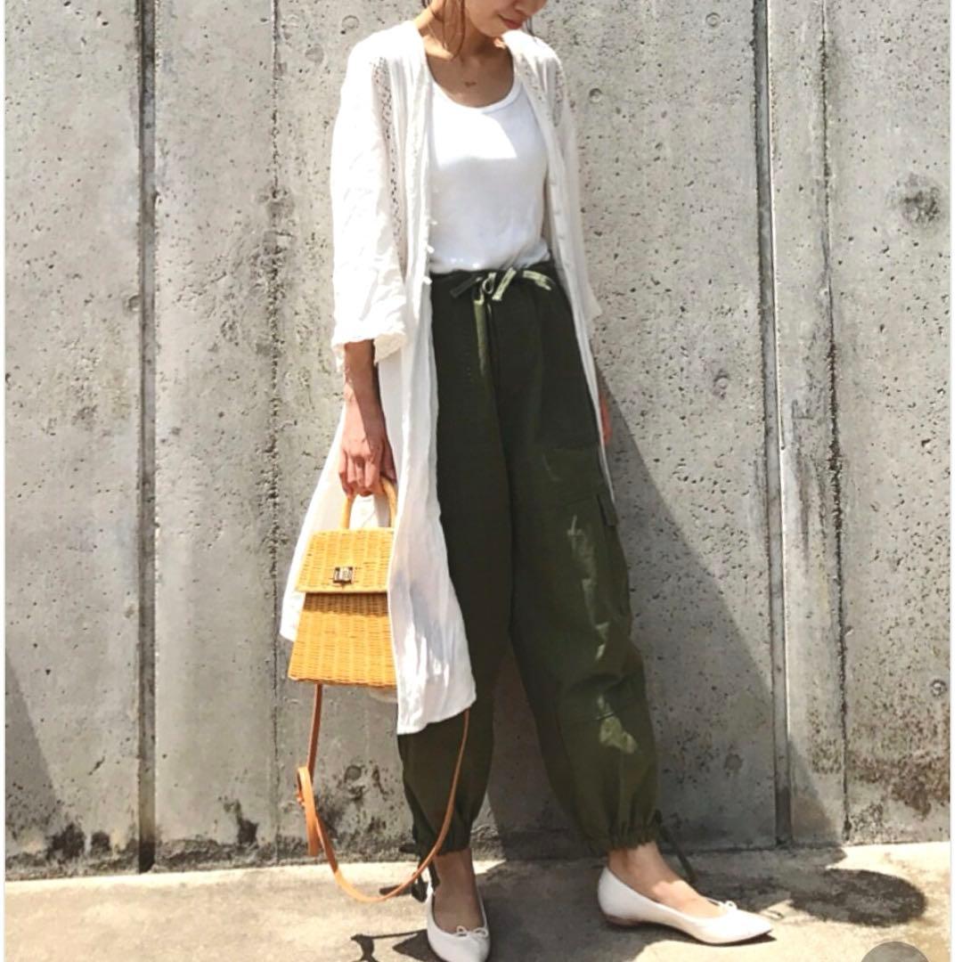 人気コラボファッション - Drawer ドゥロワー カーゴパンツ カーキ 38