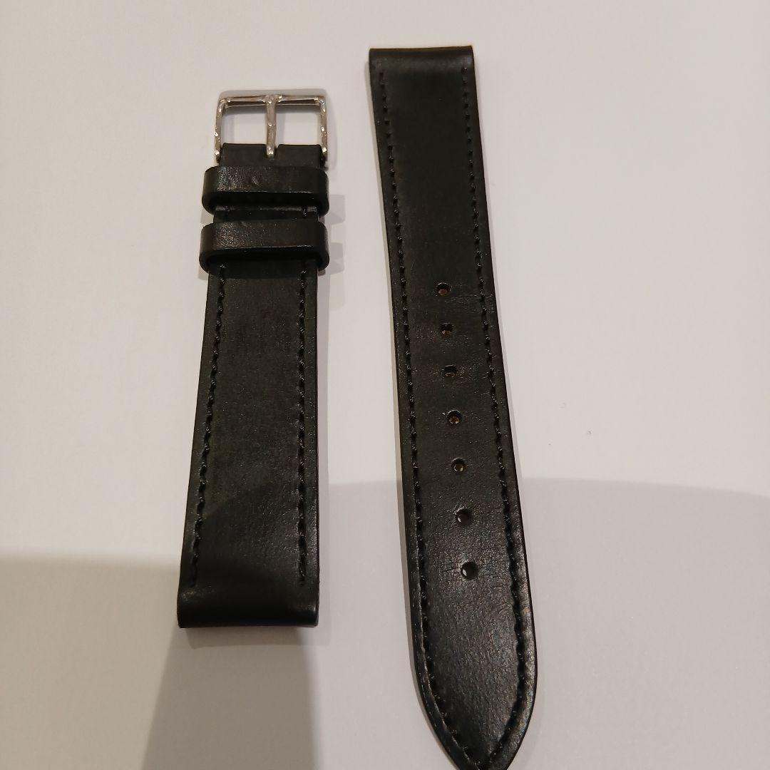 クロムエクセルレザー ブラック 腕時計ベルト ラグ幅18mm - メルカリ