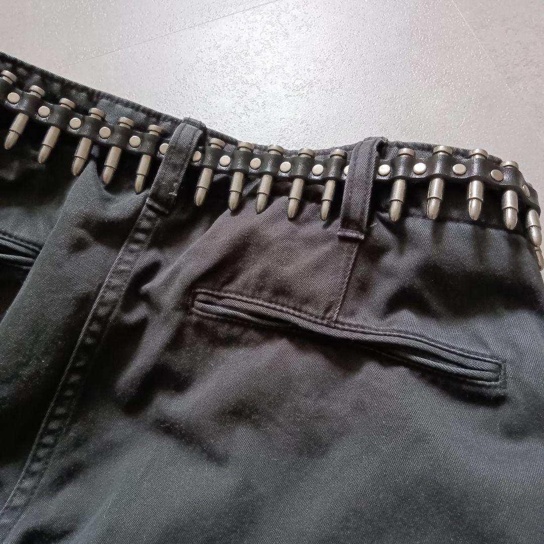 ▽レザー 弾丸ベルト Y2K グランジ バイカー 平成 お兄 ギャル