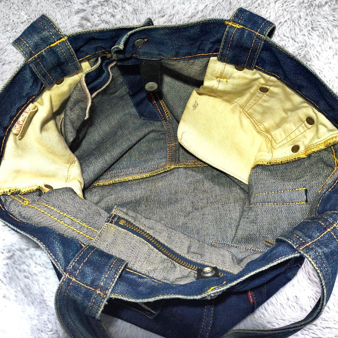 ヴィンテージ 希少 エビス EVIS デニムトートバッグ インディゴ かもめ