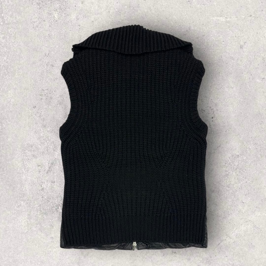 12092【美品・QR鑑定済み】モンクレール ニット × ダウンベスト 黒