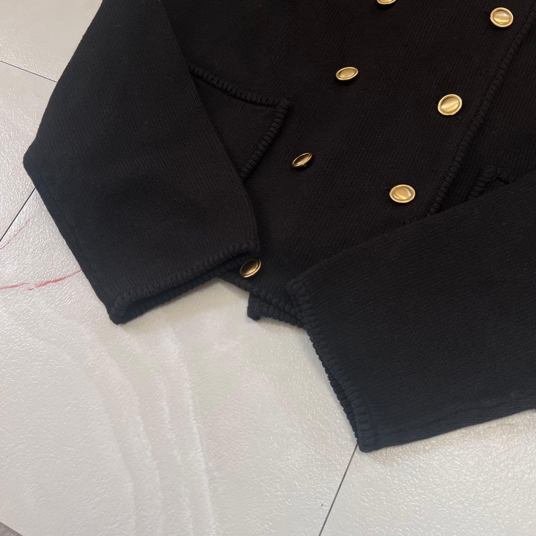 フレームワーク ニットWジャケット 金ボタン 23年モデル ネイビー