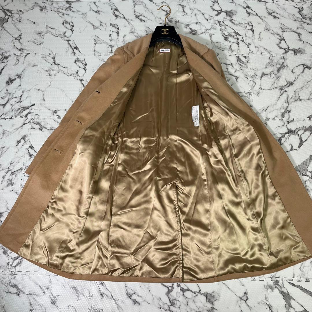 マックスマーラ チェスターコート アンゴラ混 キャメル ミドル丈