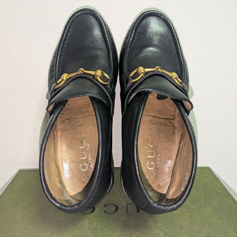 美品 GUCCI ホースビットローファー アンクルブーツ ヴィンテージ 黒