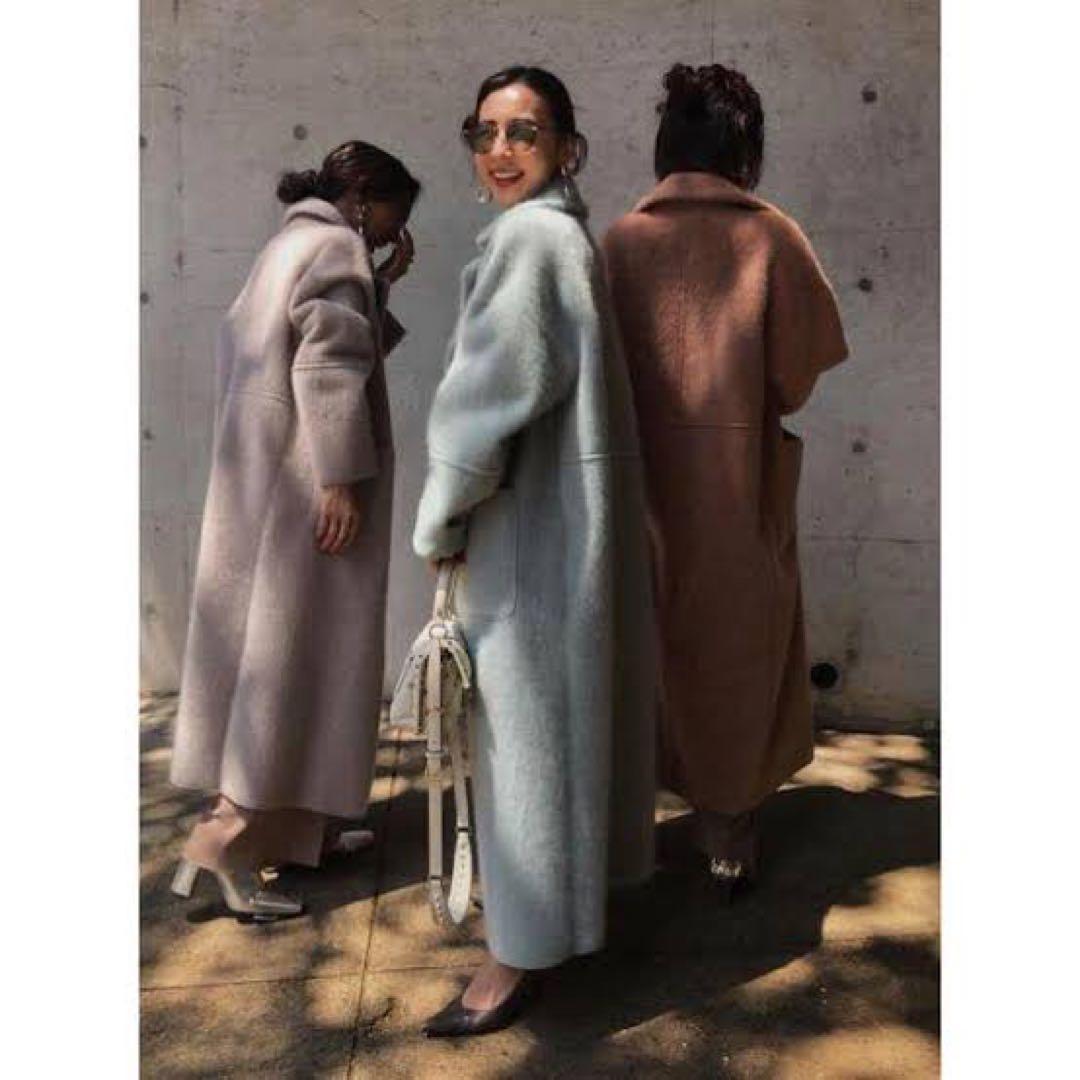 ameri vintage アメリ フェイク ムートン コート ミントカラー - メルカリ