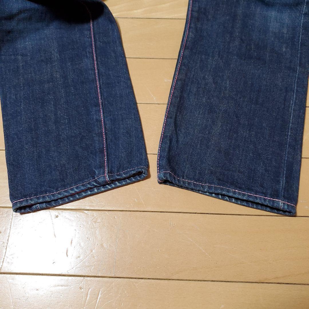 evisu ジーンズ2000レディース デニム ピンクステッチ 27×35 - メルカリ