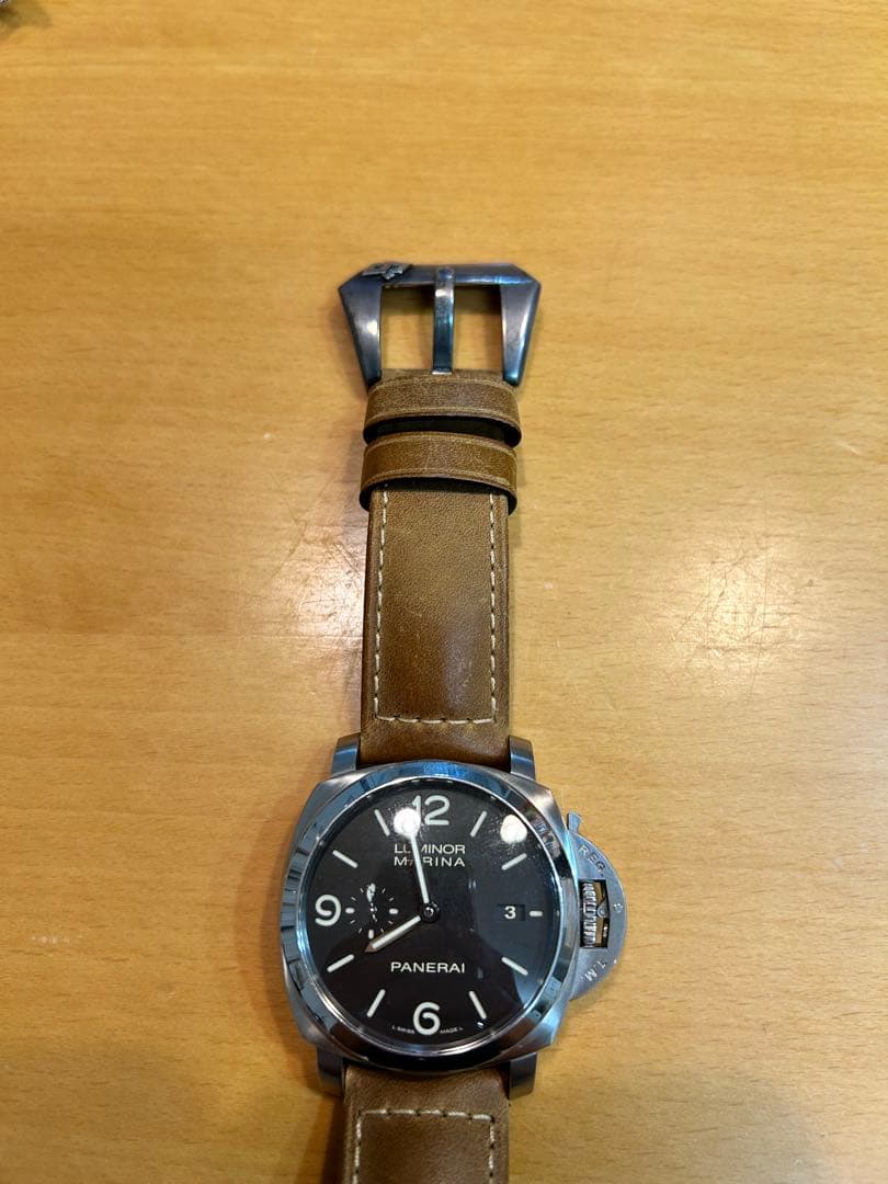 パネライ カーフレザー ブラウン アッソルタメンテ よーバックル