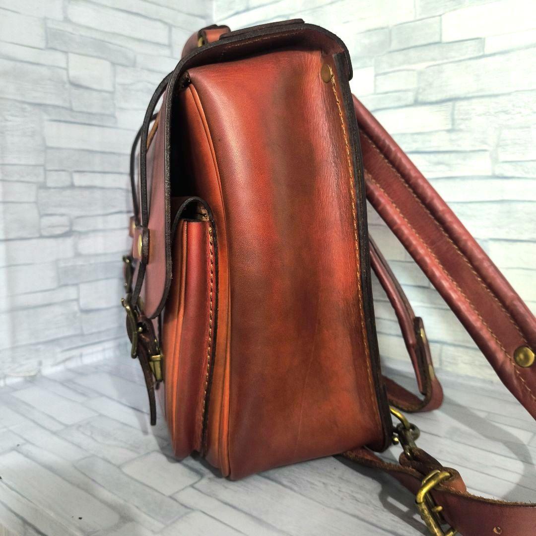 l*l様 HERZ ヘルツ リュック 本革 レッドブラウン 横広タル型ランドセル