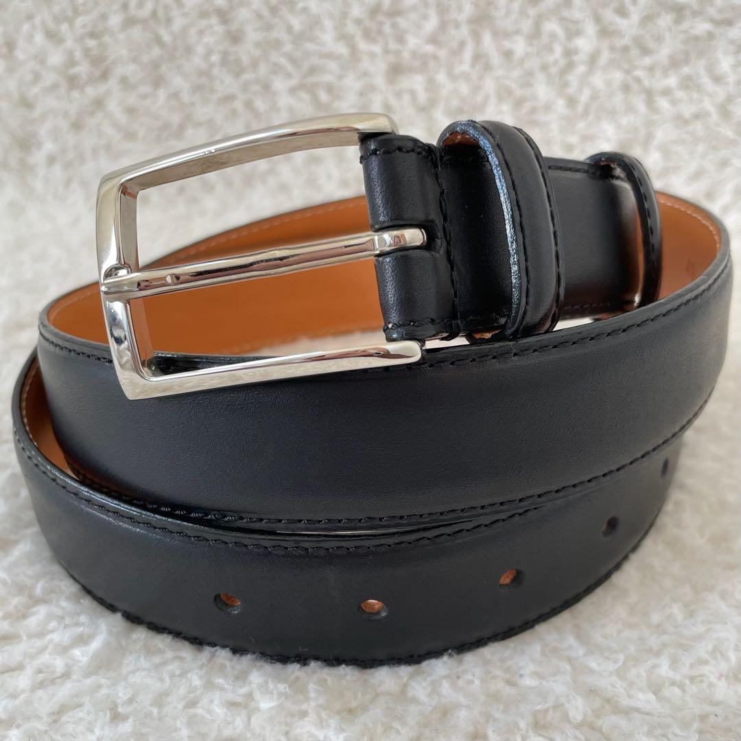 【未使用】Felisi ベルト レザー 黒 メンズ 48-90 Felisi（フェリージ） ベルト × BEAMS F / 別注 クロコスタンプレザー