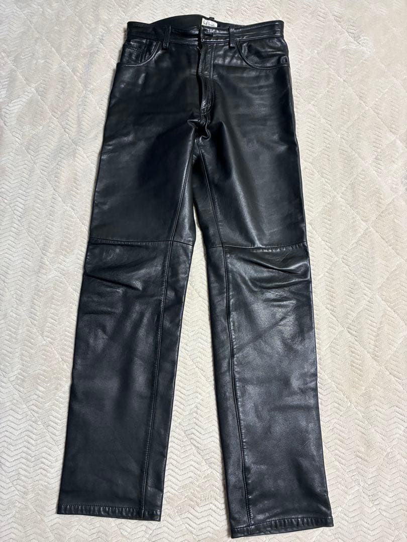 Paul Smith ポールスミス レザーパンツ 本革 スリムストレート 31