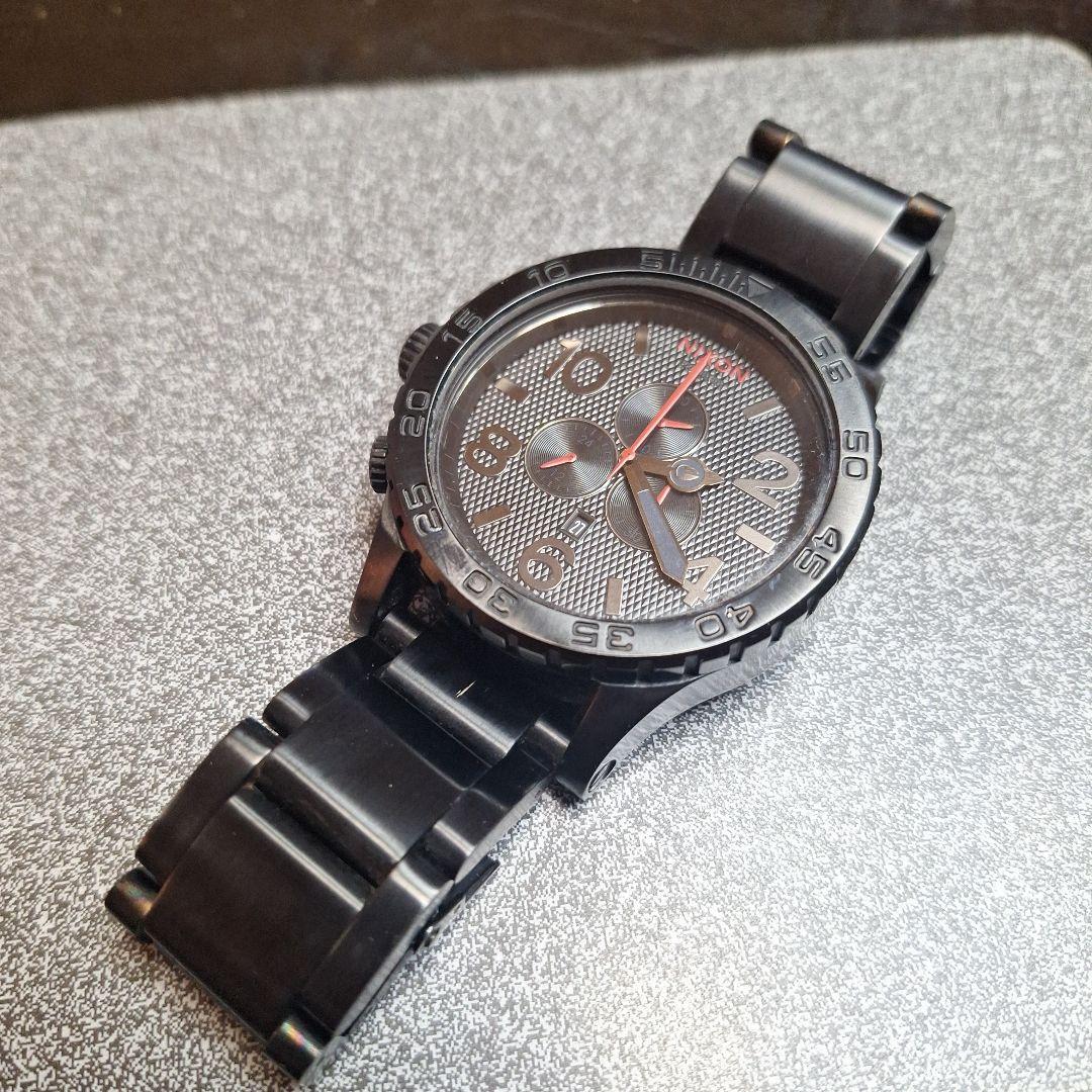 美品 NIXON 51-30 CHRONO ブラッククロノグラフ 箱・取説